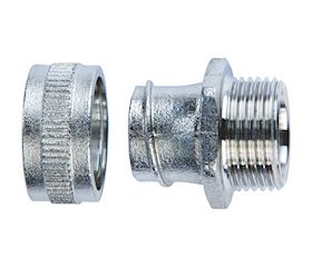Metal fitting, straight with male thread